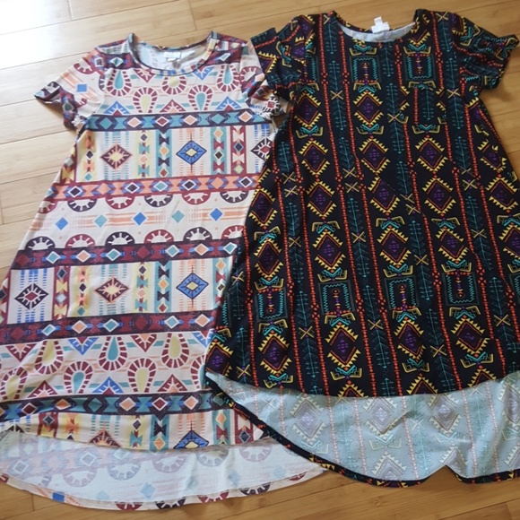 LuLaRoe Dresses & Skirts - EUC LuLaRoe bundle of 2 Aztec LuLaRoe Carlys